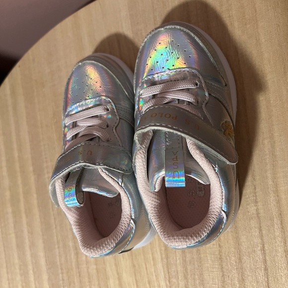 NWOT -US POLO ASSN - Holographic Toddler Sneakers - Picture 3 of 4